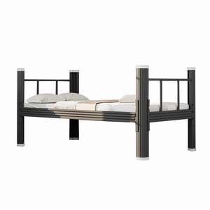 Cama Individual de Metal Blanca, Simple y Contemporánea, de 75 cm de Altura, Estructura de Acero para Dormitorio, Apartamento, Hoteles, Escuelas y Hospitales - Product Image 6