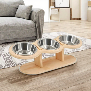 Adjustable 3-in-1 Wooden Pet Feeder <strong>Stand</strong> Slanted Cat <strong>Bowl</strong> <strong>Stand</strong> and Floor-standing <strong>Dog</strong> Dining Table Elevated Cat <strong>Bowl</strong> - Product Image 3