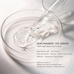 Sérum Visage Liquide Bio ETRUN ALISA à 10% de Niacinamide avec Zinc PCA, <span class=keywords><strong>Acide</strong></span> Hyaluronique et Aloe pour l'Acné et le Raffinement des Pores, Unifie le Teint - Product Image 2