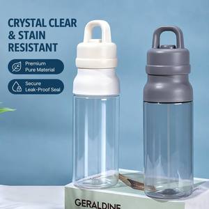 Plastic Water <b>Bottle</b> Large Capacity Leakproof PC Sports <b>Bottle</b> with Loop Handle for Outdoor Fitness Gym School <b>Travel</b> Use - Product Image 3
