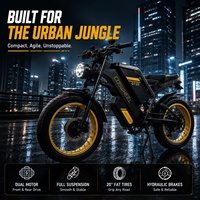 Bicicleta Eléctrica COSWHEEL GT20 PRO 3000W Pico 160Nm, Batería de 48V 40Ah, Autonomía de 233km, Frenos Hidráulicos, Bicicleta Eléctrica Todoterreno para Adultos