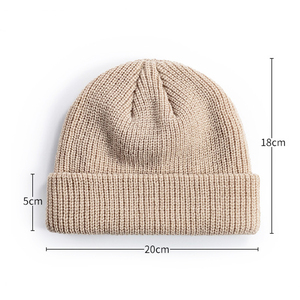 Bán buôn unisex thời trang nam nữ mùa đông <span class=keywords><strong>Beanie</strong></span> thư mục ngắn vành ấm dệt kim <span class=keywords><strong>Beanie</strong></span> cap với biểu tượng tùy chỉnh - Product Image 3