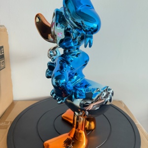 Nuova Statua Animatronica <span class=keywords><strong>di</strong></span> <span class=keywords><strong>Paperino</strong></span>, Scultura in Resina Elettroplaccata, Finitura Cromata, Statua <span class=keywords><strong>di</strong></span> <span class=keywords><strong>Paperino</strong></span> in Vetroresina - Product Image 5