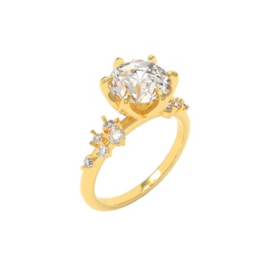 Fashionable Private <b>Label</b> IGI Certified Lab Diamond Gold Plated Luxury Jewelry Set for Women Wedding & Anniversary Rings - Product Image 1