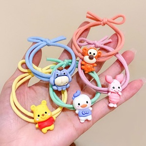 Linda banda elástica para el cabello con forma de pato para niños, ropa informal, forma de lazo de tela, verano 2023, origen Jinhua - Product Image 2