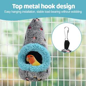 Casa <span class=keywords><strong>de</strong></span> Peluche Cálida para Invierno, Nido Colgante, Escondite para Jaula, para Loros, Hámsteres, Cobayas, Periquitos, Cockatiels - Product Image 3