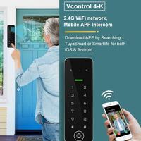 Wasserdichtes Touch-Tastenfeld IC-Kartenleser Tuya Smart WiFi Video-Türklingel Gegensprechanlage Zugangskontrollsystem mit Kamera
