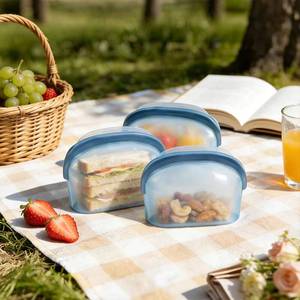 Sac de conservation alimentaire en silicone transparent grande capacité, anti-odeur, pour légumes, moderne et personnalisable - Product Image 6
