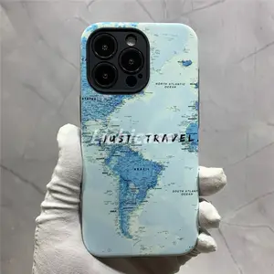 Camera Protective 3D Printed Customised Phone Case For ZTE Blade V30 Vita World Map Defender Case