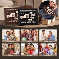 Portefeuille en cuir véritable anti-RFID personnalisé pour la fête des pères, cadeau vintage pour homme