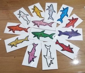 2025 Tốt Nhất Bán Tự Động Collant Paul Cá Mập Sticker Cá Mập Cờ Decal Màu Rắn Xe Nhãn Dán Trang Trí Dán Tùy Chỉnh - Product Image 4