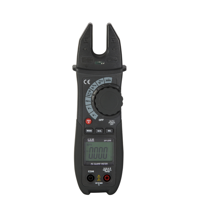 CEM DT-370 Heavy Duty 200A AC Open-Jaw Digital Clamp Meter with NCV 4000 Counts Display