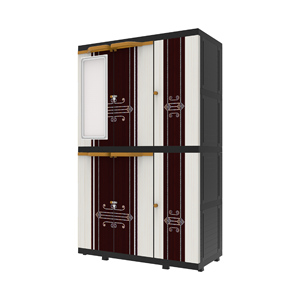 El armario portátil Mega MSC cuenta con un elegante espejo, almacenamiento multifuncional y un diseño duradero, perfecto para un guardarropa organizado y con estilo. - Product Image 2