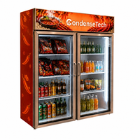 Congélateur professionnel à porte vitrée pour la restauration, avec refroidissement ventilé et système No Frost, pour stockage vertical
