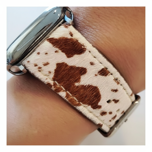 สายนาฬิกาอัจฉริยะเย็บด้วยมือปรับได้ดีไซน์ใหม่สายรัดข้อมือหนังแท้ - Product Image 1