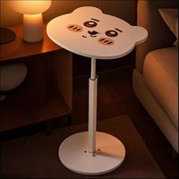 Table d'appoint télescopique moderne en bois réglable en hauteur pour salon, chambre à coucher, rangement de chevet