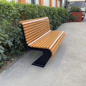 Şehir bahçe için arkalık ile antikorozif PS ahşap tezgah ahşap Park bankı dışında ahşap oturma tezgahı özelleştirmek - Product Image 2