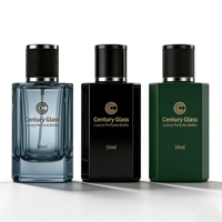 Vente en gros de flacons de parfum en verre rectangulaires mats de qualité supérieure 30ml/50ml/100ml Emballage personnalisé de boîtes de luxe vides