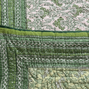 Couverture Kantha de luxe de qualité supérieure, motif Jaipuri, couverture en coton imprimée à la main, motif ethnique imprimé à la main, pour la décoration d'hôtel - Product Image 1