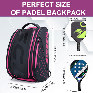Nouveau sac à dos grande capacité avec double bretelles - sac de tennis multifonctionnel - sac de pickleball multifonctionnel - Product Image 4