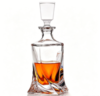 Ensemble de carafe à whisky en cristal rétro classique personnalisé, boîte en bois, ensemble de verres à whisky, coffret cadeau