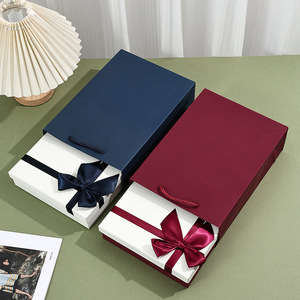 Cajas de regalo rígidas rectangulares de cartón color marfil con cinta, empaque de alta gama para productos de belleza - Product Image 3