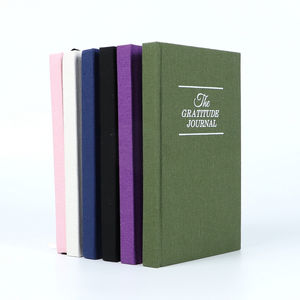 Carnets de notes en gros personnalisés A5 avec couverture en tissu de lin pour sublimation, colorés, pour la gratitude - Product Image 3