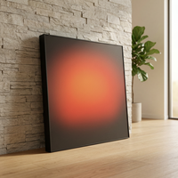 LUZ Sunset Light Box Art Deco Aluminium Frame Black Wall Art Led Dimmer Adjustable Acrylic UV Printing Wedding Birthday Christmas