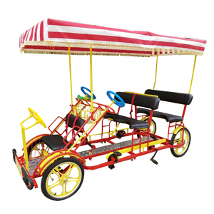 Vélo <span class=keywords><strong>tandem</strong></span> familial quadricycle <span class=keywords><strong>4</strong></span> roues multiplaces avec toit - Product Image 3