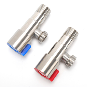 Robinet d'arrêt d'angle en acier inoxydable 1/2 nickel brossé, accessoires de salle de bain, inverseur, design moderne, installation facile, <span class=keywords><strong>prix</strong></span> usine - Product Image 5