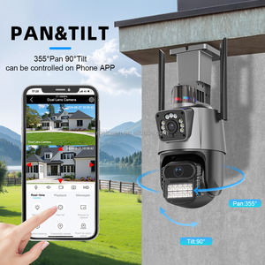 批发8MP 4k户外防水无线WiFi网络IP PTZ摄像机ICSee双镜头闭路电视WiFi家庭安全摄像机 - Product Image 6