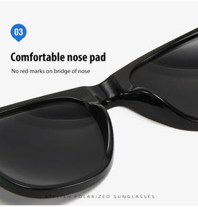 نظارات شمسية رخيصة الثمن بسعر رخيص-UV400 للرجال والنساء من مادة خشبية معاد تدويرها نظارات شمسية من معابد الخيزران - Product Image 6