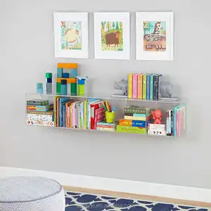 RAY YI Factory made custom Wall Transparent acrylic book shelf