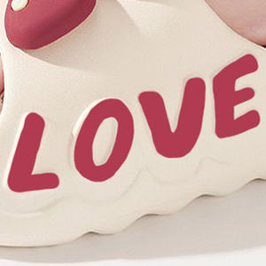Ciabatte da Donna con Suola Spessa per Aumentare l'<span class=keywords><strong>Altezza</strong></span>, Decorazione con Orecchie di Coniglio e Fiocco, Scritta LOVE Laterale Colorata, Sandali alla Moda - Product Image 4