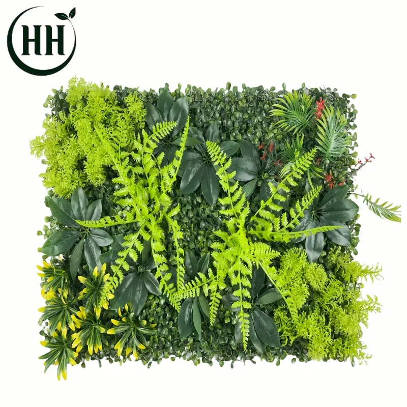 Mode herbe intérieur résistant au feu plantes suspendues mur feutre plante bois