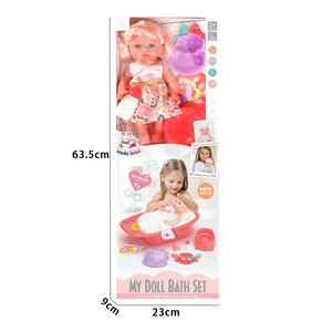 Ensemble de jouets de bain pour poupée en vinyle de 12 pouces avec accessoires d'alimentation, jeu d'imitation, apprentissage précoce, développement cognitif, cadeau pour enfants et parents - Product Image 4