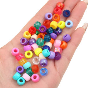 Acrylic Plastic Braid <strong>Pony</strong> <strong>Beads</strong> Hair Decoration Big Hole <strong>Bead</strong> for Diy Hair Accessories Dreadlocks Jewelry Making - Product Image 5
