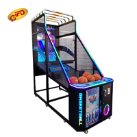 Machine de jeu d'arcade de basket-ball électronique à écran d'affichage de 55 pouces, à pièces, personnalisable, pour usage commercial en intérieur, avec système de notation pour adultes
