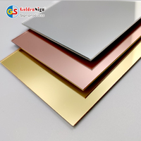 Self-adhesive Acrylic Mirror Sheet Silver Mirror Sheet Gold Mirror Acrylic Sheet