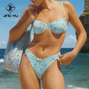 Créez Votre Propre Maillot de Bain – Usine Personnalisée OEM – Maillot de Bain Imprimé Extrême à Liens Latéraux – Ensemble Bikini Brésilien Halter – Maillots de Bain - Product Image 1