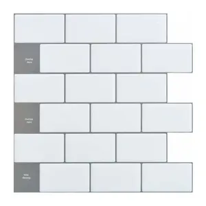 Azulejos de pared rectangulares de mármol 3d, estilo europeo ecológico, decoración de pared interior, papel