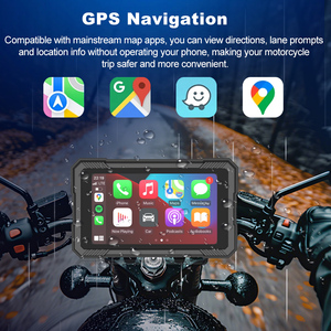 หน้าจอสัมผัสไร้สายขนาด 5 นิ้วสำหรับมอเตอร์ไซค์ รองรับ CarPlay และ Android Auto พร้อมระบบนำทาง GPS กันน้ำระดับ IP67 ตัวยึดแบบถอดเร็ว รุ่น ZC11F - Product Image 6
