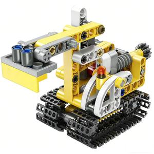 Jouets éducatifs électroniques d'apprentissage STEM, excavatrice programmable STEAM 2 en 1, transformable en bulldozer, blocs de construction à assembler soi-même - Product Image 5