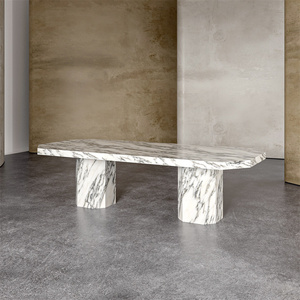 Op Maat Gemaakte Moderne Arabescato Witmarmeren Eettafel - Product Image 2