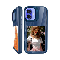 Étui de téléphone portable avec écran E Ink NFC de luxe à la mode pour iPhone 16/15/14/13, motifs DIY, 4 couleurs, écran antichoc