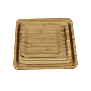 Square Bamboo <b>Tray</b> Set For Home Tea Food Serving Japanese Style Natural Wood Platter - Product Image 4