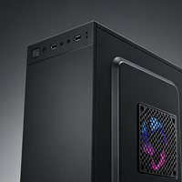 Gabinete Micro ATX Meway Mesh Front con Ventilador RGB, Mini Torre de Acero SPCC, Compatible con Fuente de Alimentación ATX, para Gaming y Oficina, Personalizable, en Stock