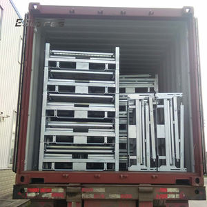 Caja de Stillage de caja de metal plegable con cerradura de almacén plegable de servicio pesado - Product Image 6