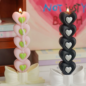 شمعة معطرة يدوية الصنع من شمع الصويا طويلة الساق متعددة الطبقات على شكل قلب لهدايا عيد الحب وأعياد الميلاد وديكور المنزل الرومانسي وحفلات الزفاف - Product Image 5