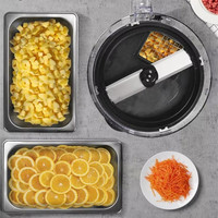 Trancheuse électrique Machine à découper les légumes Machine à découper les pommes de terre de carotte Déchiqueteuse Concombre Dicer Hachoir à viande